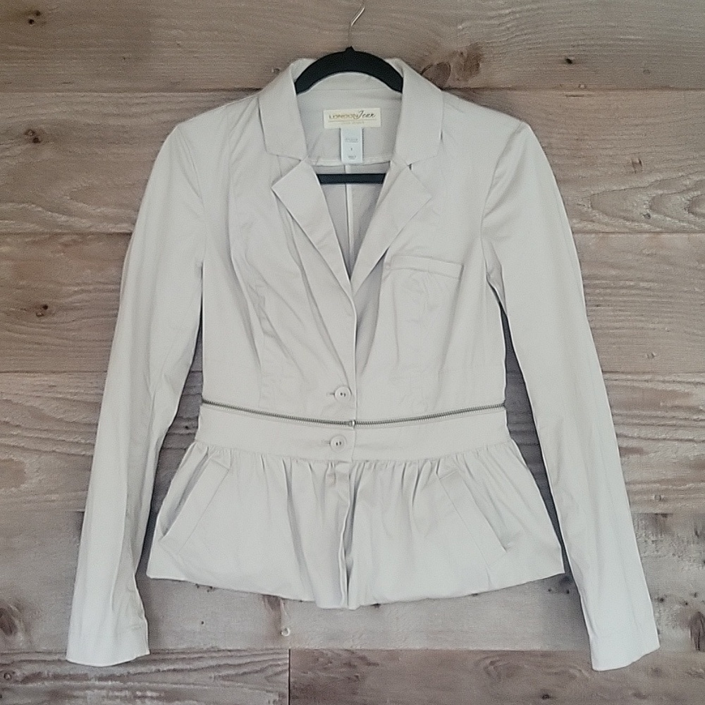 Victoria's Secret London Jeans Size 4 Khaki Cropped Blazer